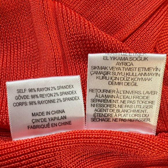 Opening Ceremony Knit Pleated Mini Dress Womens Small Orange Cocktail Party Chic - Picture 11 of 11